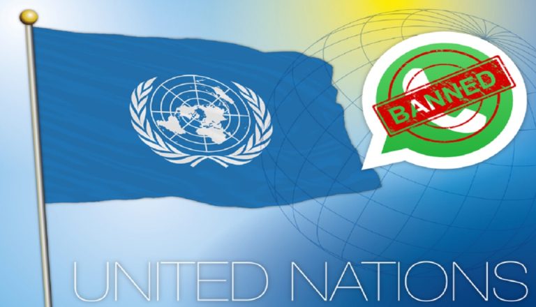 whatsapp banned for UN officials