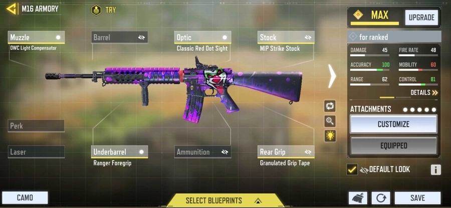 M16 with red dot